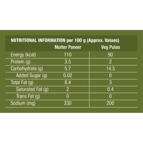 MTR Minute Meals - Muttar Paneer & Veg Pulao Combo, 375 g-4.webp